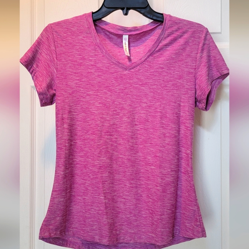 Women's Pink V-Neck T-Shirt from EBB & Flow